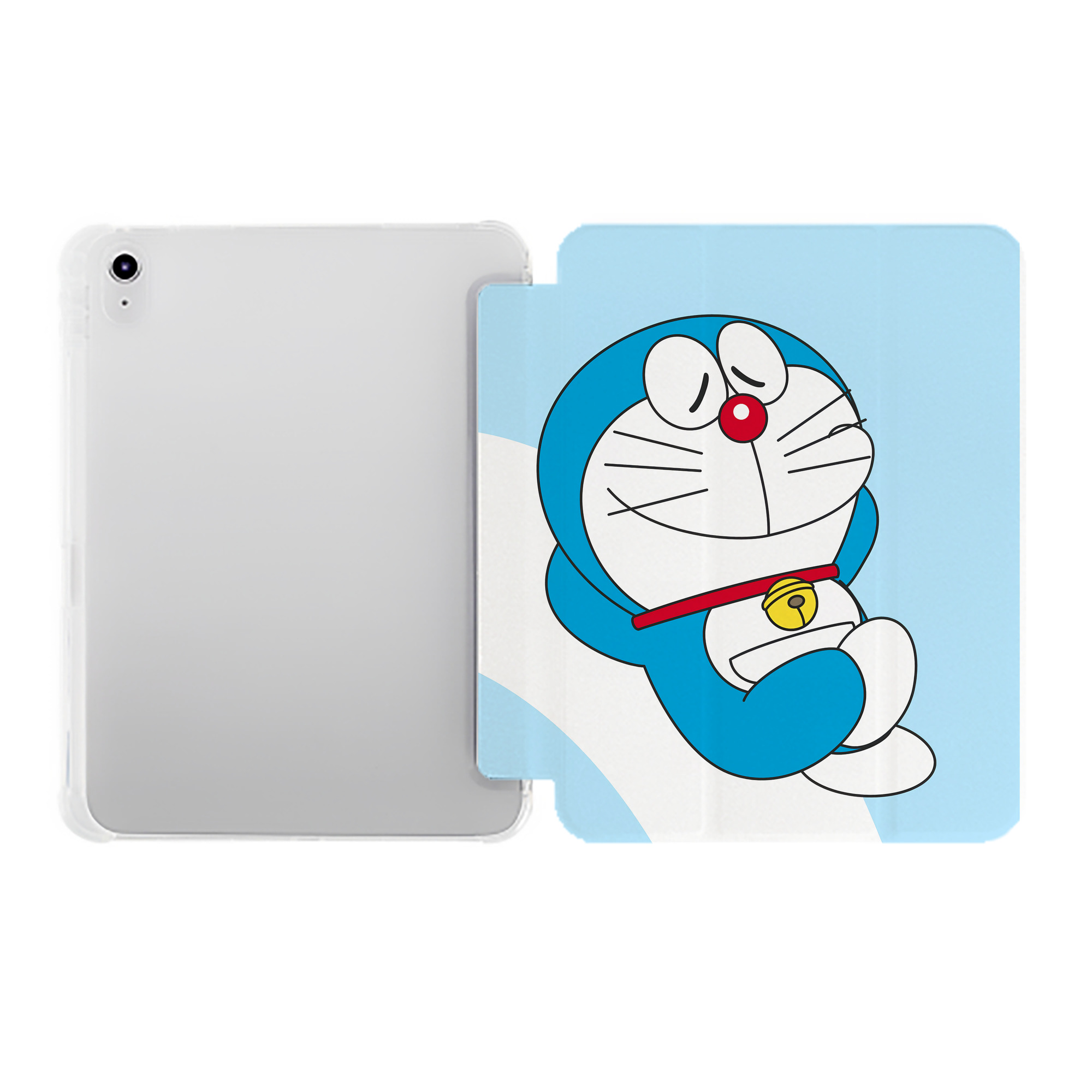 （画像用） ドラえもん Doraemon IPad ケース ペン収納付き 三つ折りスタンド PUレザー×シリコン 対応機種9.5/10.5/10.9インチ